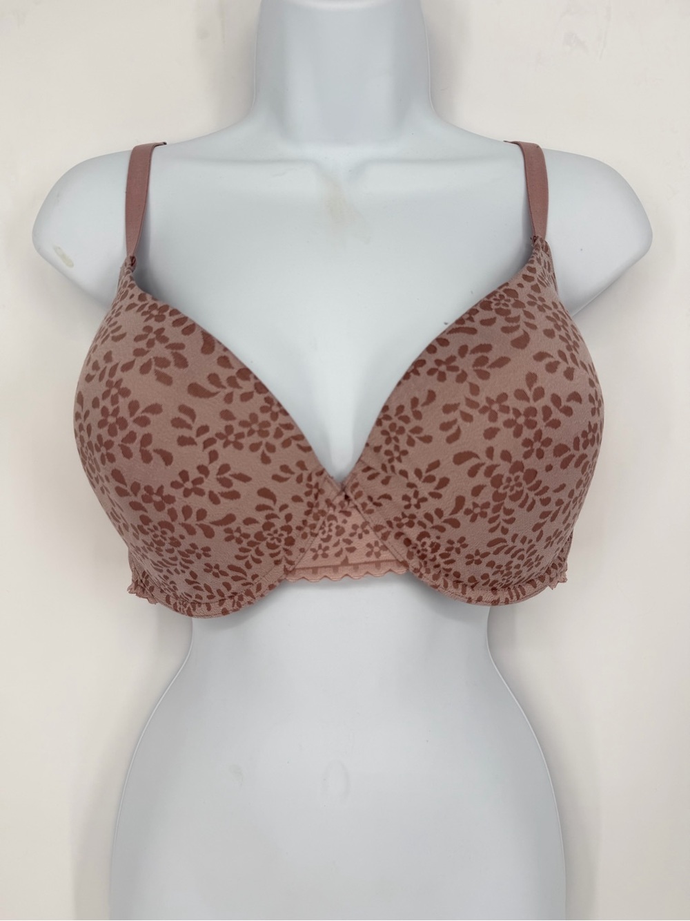 Adore Me mauve floral print bra 38DD